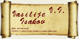 Vasilije Isakov vizit kartica